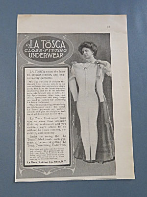 1908 La Tosca Close Fitting Underwear With Woman