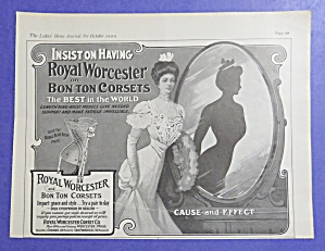 1905 Royal Worcester Or Bon Ton Corsets W/ Woman
