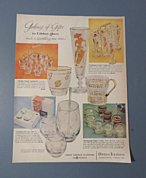 1959 Libbey Glass Glasses With Galaxy Of Gifts