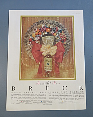 1957 Breck Shampoo With Bottle Of Shampoo With Wreath