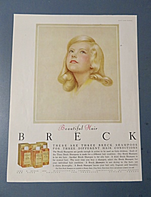 1954 Breck Shampoo With Beautiful Blonde Little Girl