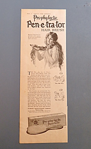 1920 Prophylactic Penetrator With Woman Combing Hair