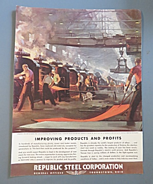 1933 Republic Steel Corporation With Sheet Mill In Ohio