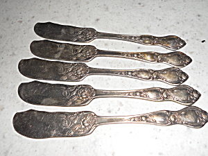 Butter Knives Set Of 6 R C Co Silver Plate