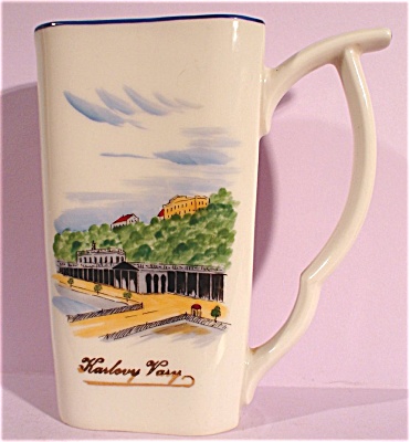 Handpainted Drinking Straw Handle Souvenir Mug