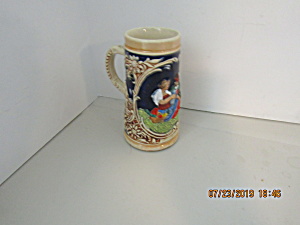 Vintage Mini- Stoneware Courting Couple Beer Stein