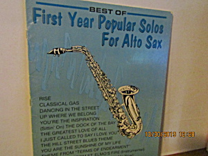 Music Book First Year Popular Solos For Alto Saxophone