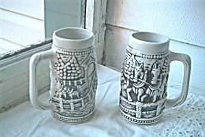 Beer Stein Set Ceramic1980s Brazil