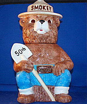 Smokey The Bear 50th Anniversary Cookie Jar