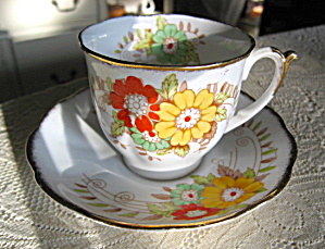 Bell China Enameled Flower Teacup