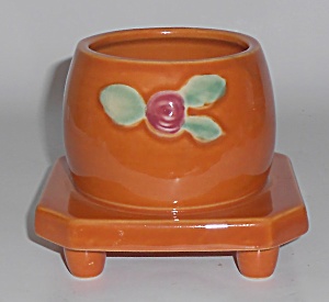 Coors Pottery Rosebud Orange Honeypot Robert Schneider
