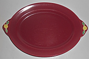 Coors Pottery Rosebud Red Platter Robert Schneider Coll