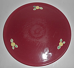 Coors Pottery Rosebud Red Cake Plate Robert Schneider C