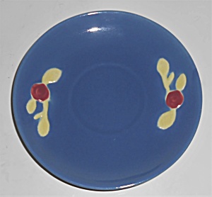 Coors Pottery Rosebud Blue Saucer Robert Schneider Coll