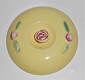 Coors Pottery Rosebud Yellow Bean Pot Lid