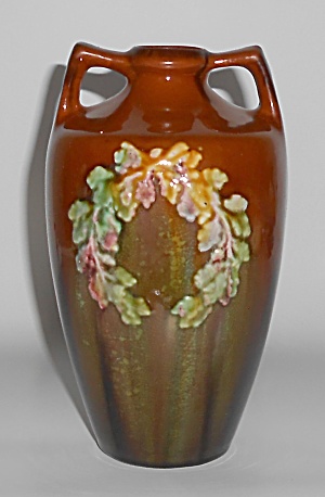 Peters And Reed Pottery Standard Glaze Laurel Decorated
