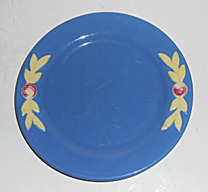 Vintage Coors Pottery Rosebud Blue 7'' Plate #2