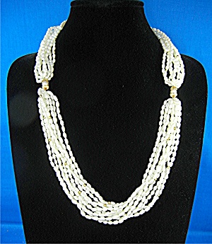 14k Gold Freshwater Pearls 10 Strands Necklace