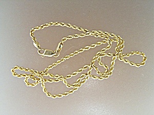 Necklace 14k Gold Rope Chain Usa