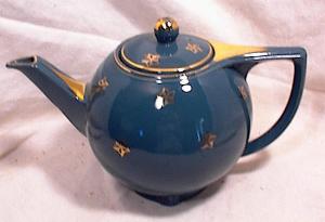 Hall Teapot - Star Shape #0740 - Teal Blue