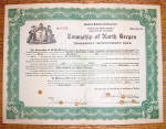 This vintage original stock certificate was issued in 1925 for Township Of North Bergen New Jersey Note. The Vignette features two women and a horse and was printed by Unknown Company. This Stock Cert...