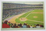 This vintage postcard is in excellent condition. It features Comiskey Park, Chicago, Illinois. This postcard measures approximately 5 1/2 x 3 1/2. The reverse side is unused. 