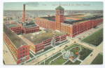 This vintage postcard is in very good condition. It features Sears, Roebuck and Co. Plant, Chicago. This postcard measures approximately 5 1/4 x 3 1/4. The reverse side is unused.