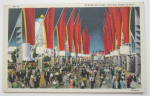 This vintage postcard is in very good condition. It features Avenue Of Flags, Chicago's World Fair. This postcard measures approximately 5 1/2 x 3 1/2.The reverse side is unused.
