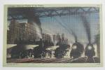 This vintage postcard is in Very Good condition. It features Chicago - The Railroad Center Of The World. This postcard measures approximately 5 1/2 x 3 1/2. The reverse side is unused.