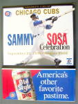 This Vintage Chicago Cubs vs. Cincinnati Reds Score Card from September 20, 1998 is complete and in excellent condition. The front cover features "Sammy Sosa" and is unscored. This scorecard...
