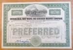 This vintage original stock certificate from 1969 is for Pittsburgh, Fort Wayne & Chicago Railway Company. This Stock Certificate is in very good condition. It measures approx. 11 1/2 x 7 1/2 and is s...