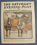 This May 14, 1904 Vintage Saturday Evening Post Magazine shows a picture of two horses pulling a wagon and was drawn by Edward Penfield. This Post Magazine is in very good condition with some slight s...