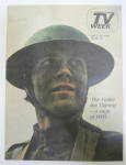 This Vintage April 21-27, 1974 TV Week is complete and in very good condition. It measures approx. 8 1/4 x 11 and is suitable for framing. The front cover features The Yanks Are Coming-A Saga Of WWI.