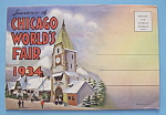 This original postcard folder is from the 1933 Century Of Progress (Chicago World's Fair) which was held in Chicago. It is in very good to excellent condition and the front features the "Black Fo...