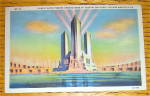 This original postcard is from the 1933 Century Of Progress (Chicago World's Fair) which was held in Chicago. It is in excellent condition and the front features the "Three Fluted Towers Around D...