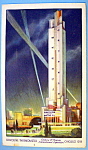 This original postcard is from the 1933 Century Of Progress (Chicago World's Fair) which was held in Chicago. It is in good condition but has slight wear and stains and the front features the "Ha...