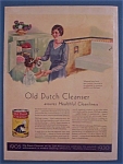 This fine vintage advertisement of a 1930 Old Dutch Cleanser ad is in good condition but is slightly yellowed & dirty and measures approx. 10" x 13 1/2" and is suitable for framing. This vin...