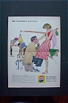 This fine vintage advertisement for a 1950's ad for Pepsi Cola (Pepsi) which is in very good condition and measures approx. 10 1/4 x 14. This ad is suitable for framing. This vintage magazine advertis...