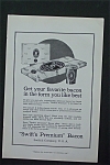 This fine vintage advertisement for a 1917 ad for Swift Premium Bacon is in excellent condition and measures approx. 6 3/4 x 10. This vintage bacon magazine advertisement is suitable for framing. This...