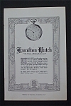 This fine vintage advertisement for a 1917 ad for Hamilton Watches which is in very good condition and measures approx. 6 3/4 x 10. This ad is suitable for framing. This vintage magazine advertisement...