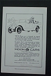 This fine vintage advertisement for a 1917 ad for Moon Cars which is in very good condition and measures approx. 6 3/4 x 10. This ad is suitable for framing. This vintage magazine advertisement depict...