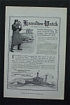This fine vintage advertisement for a 1917 ad for Hamilton Watch which is in very good condition and measures approx. 6 3/4 x 10. This ad is suitable for framing. This vintage magazine advertisement d...