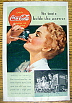 This is a fine vintage advertisement of a 1939 ad for Coca-Cola (Coke) which is in good condition. This vintage soda magazine ad measures approx. 6 1/2 x 10 and is suitable for framing. This vintage C...
