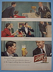 This is a fine vintage advertisement of a 1950 ad for Schlitz Beer which is in very good condition but is slightly yellowed. This vintage Beer Magazine Advertisement measures approx. 10" x 13 1/2...