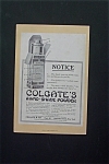 This fine vintage advertisement for a 1916 ad for Colgate Rapid Shave Powder which is in good condition and measures approx. 6 3/4 x 10. This ad is suitable for framing. This vintage magazine advertis...