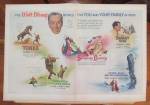 This fine vintage advertisement for a 1958 2 page ad for Five Walt Disney Movies For You And Your Family In 1959 is in excellent condition and measures approx. 20 1/2 x 13 3/4 and is suitable for fram...