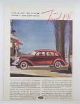 This is a fine vintage advertisement for a 1937 ad for Ford V-8 which is in very good condition. This vintage Automobile Magazine ad measures approx. 8 x 11. This vintage Ford Magazine Advertisement i...