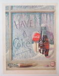 This fine vintage advertisement for a 1952 ad for Coca Cola (Coke) is in very good condition. This vintage Soda Magazine Ad measures approx. 10 x 12 1/2. This vintage Coke Magazine Advertisement is su...