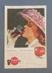 This fine vintage advertisement of a 1949 ad for Coca Cola (Coke) is in good condition and measures approx. 6 1/2 x 10. This vintage soda ad is suitable for framing. This vintage Coke advertisement de...