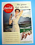 This fine vintage advertisement for a 1939 ad for Coca Cola is in very good condition. The ad measures approx. 7 3/4 x 10 3/4. This vintage soda magazine ad is suitable for framing. This vintage Coke ...